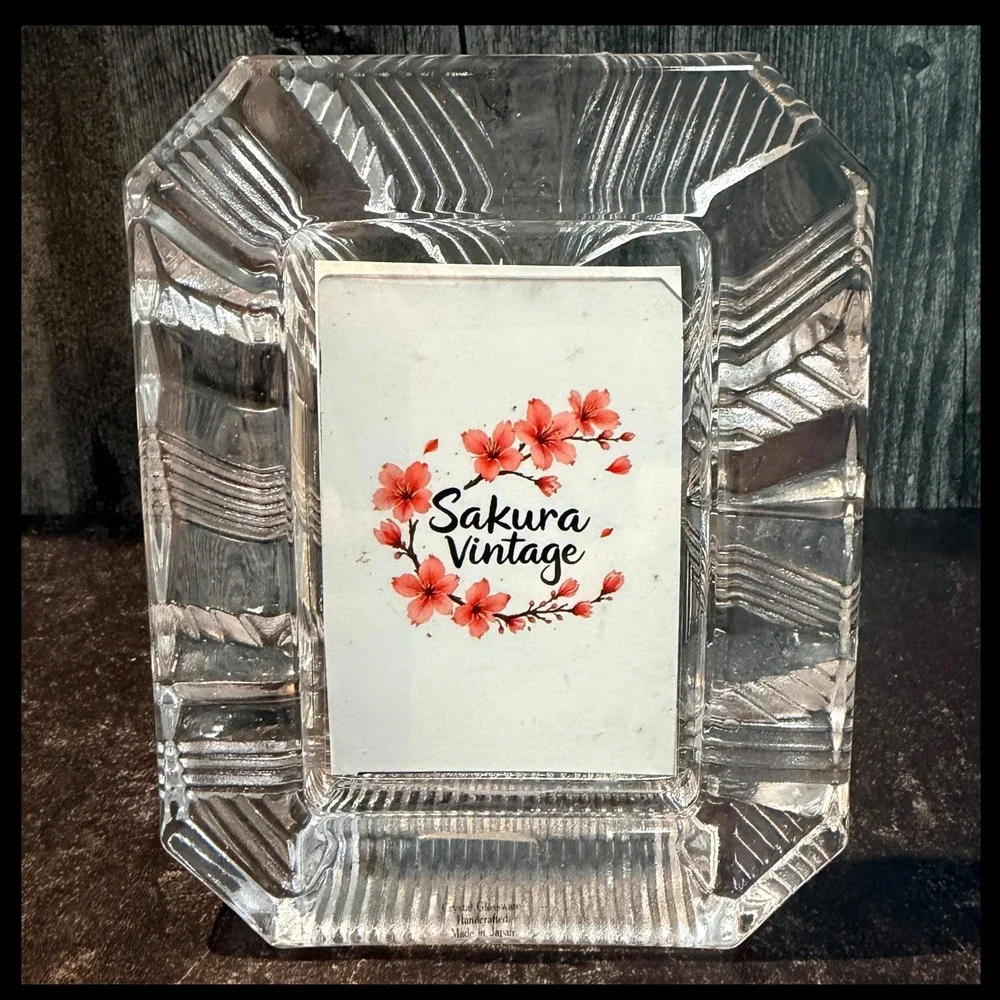 Vintage Lead Crystal Mini Picture Frame 2.5x4 Tabletop Portrait Frame 1990s